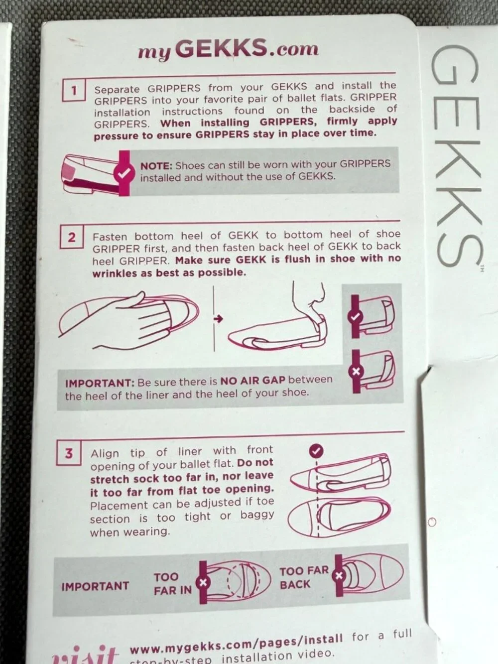 GEKKS No Show Shoe Liners M 7-8.5 Ballet + Loafer Breathable Sockless